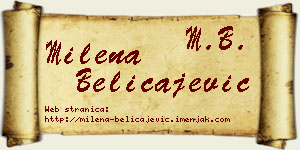 Milena Beličajević vizit kartica